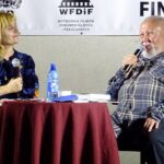 05.09.2020 Jędrzejów. Festiwal Sztuk im. Ludwika Paka. Na zdjęciu (od lewej): Urszula Lubczyńska-Gładka - wiceprezes Instytutu Kultury Ireneusza Ślusarczyka i Adam Ziemianin - poeta / Ewa Pociejowska-Gawęda / Radio Kielce