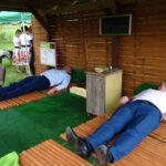 06.09.2020. Mieronice. Otwarcie salonu hamakowego. Na zdjęciu (w środku): Paweł Faryna - starosta jędrzejowski i Mariusz Piotrowski - burmistrz Małogoszcza / Ewa Pociejowska-Gawęda / Radio Kielce