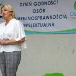10.09.2020. Jędrzejów. IV Powiatowy Dzień Godności Osób z Niepełnosprawnością Intelektualną. Na zdjęciu: Agnieszka Zaczkowska, dyrektor SOSW w Jędrzejowie / Ewa Pociejowska-Gawęda / Radio Kielce