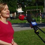 11.09.2020 Jędrzejów. Konferencja wiceminister Anny Krupki w Jędrzejowie. Na zdjęciu: Anna Krupka - wiceminister sportu / Ewa Pociejowska-Gawęda / Radio Kielce