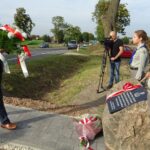 13.09.2020. Miąsowa. Odsłonięcie obelisku ku czci Zdzisława Gintera ps. Grom i Zdzisława Kajderowicza ps. Ryszard. Na zdjęciu: Tomasz Chaja - wójt gminy Sobków / Ewa Pociejowska-Gawęda / Radio Kielce