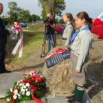 13.09.2020. Miąsowa. Odsłonięcie obelisku ku czci Zdzisława Gintera ps. Grom i Zdzisława Kajderowicza ps. Ryszard. Na zdjęciu: Marcin Piszczek - burmistrz Jędrzejowa / Ewa Pociejowska-Gawęda / Radio Kielce