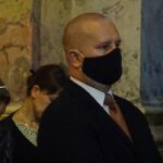 23.09.2020 Jędrzejów. Jubileuszowa msza święta w klasztorze cystersów. Marcin Piszczek - burmistrz Jędrzejowa / Ewa Pociejowska-Gawęda / Radio Kielce