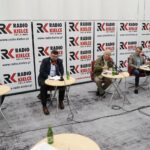 06.09.2020 Kielce. Studio polityczne. Na zdjęciu (od lewej): Marek Kwitek - PiS, Michał Sokolnicki – Konfederacja, Czesław Siekierski - PSL, Jan Maćkowiak - PO i Małgorzata Marenin - Nowa Lewica / Karol Żak / Radio Kielce