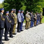 11.09.2020. Kielce. Obchody 19. rocznicy ataku na World Trade Center przed pomnikiem Homo Homini / Piotr Kwaśniewski / Radio Kielce