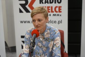 13.09.2020 Kielce. Studio Polityczne Radia Kielce. Na zdjęciu Agata Wojda - PO-KO / Aneta Cielibała-Gil / Radio Kielce