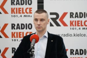 27.09.2020 Kielce. Studio Polityczne Radia Kielce. Na zdjęciu: Dawid Lewicki - Konfederacja / Karol Żak / Radio Kielce