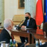 04.09.2020. Warszawa. Pałac Prezydencki. Posiedzenie Rady Gabinetowej. Na zdjęciu (od lewej): Mateusz Morawiecki - prezes Rady Ministrów i Andrzej Duda - prezydent RP / Grzegorz Jakubowski / KPRP