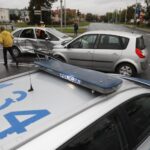 27.09.2020 Kielce. Kolizja na skrzyżowaniu ul. Sandomierskiej, Źródłowej, al. Solidarności i al. IX Wieków Kielc / Jarosław Kubalski / Radio Kielce