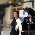 05.09.2020 Kielce. „Chopinowskie inspiracje” w ogrodzie włoskim Pałacu Biskupów Krakowskich. Na zdjęciu: Joanna Woś / Jarosław Kubalski / Radio Kielce