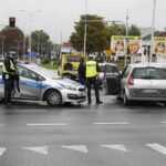 27.09.2020 Kielce. Kolizja na skrzyżowaniu ul. Sandomierskiej, Źródłowej, al. Solidarności i al. IX Wieków Kielc / Jarosław Kubalski / Radio Kielce