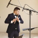 05.09.2020 Kielce. „Chopinowskie inspiracje” w ogrodzie włoskim Pałacu Biskupów Krakowskich. Na zdjęciu: Łukasz Długosz / Jarosław Kubalski / Radio Kielce