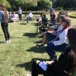 04.09.2020. Sandomierz. Narodowe Czytanie w Zespole Szkół Centrum Kształcenia Rolniczego w Sandomierzu / Grażyna Szlęzak-Wójcik / Radio Kielce