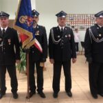 06.09.2020. Nowy Kamień. Obchody setnej rocznicy Bitwy Warszawskiej. Na zdjęciu (po prawej): Dariusz Maruszczak - komendant OSP w Mściowie / Grażyna Szlęzak-Wójcik / Radio Kielce