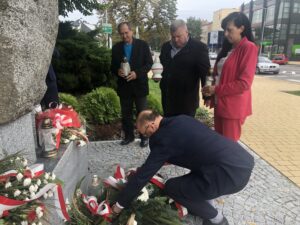 07.09.2020 Sandomierz. Wiceminister spraw zagranicznych Piotr Wawrzyk uczcił pamięć obrońców Westerplatte / Grażyna Szlęzak-Wójcik / Radio Kielce