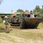 15.09.2020 Rzeka San koło Radomyśla. Ćwiczenia przeciwpożarowe terytorialsów / ŚBOT