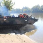 15.09.2020 Rzeka San koło Radomyśla. Ćwiczenia przeciwpożarowe terytorialsów / ŚBOT