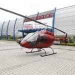 07.09.2020 Kielce. Targi Kielce. Przygotowania do MSPO. Helikopter  Bell 505 / Jarosław Kubalski / Radio Kielce