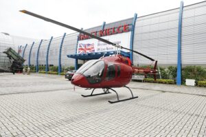 07.09.2020 Kielce. Targi Kielce. Przygotowania do MSPO. Helikopter Bell 505 / Jarosław Kubalski / Radio Kielce