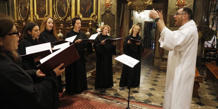 06.09.2020 Kielce. Katedra. Pierwsze Świętokrzyskie Dni Muzyki Dawnej. "Clamaverunt Iusti" - żeńska schola gregoriańska z Warszawy / Jarosław Kubalski / Radio Kielc