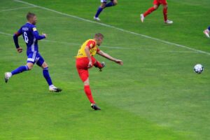 26.09.2020 Legnica. Mecz Miedź Legnica - Korona Kielce / Krzysztof Bujnowicz / Radio Kielce