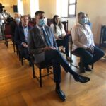 12.09.2020 Sandomierz. Wystawa z okazji 40. rocznicy powstania NSZZ „Solidarność”. Na zdjęciu od lewej Marcin Marzec - burmistrz Sandomierza, Wojciech Czerwiec - przewodniczący Rady Miasta / Grażyna Szlęzak-Wójcik / Radio Kielce