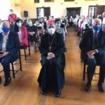 12.09.2020 Sandomierz. Wystawa z okazji 40. rocznicy powstania NSZZ „Solidarność”. Na zdjęciu od lewej: poseł PiS Krzysztof Lipiec, biskup sandomierski Krzysztof Nitkiewicz, Marek Jońca - członek zarządu województwa świętokrzyskiego / Grażyna Szlęzak-Wójcik / Radio Kielce