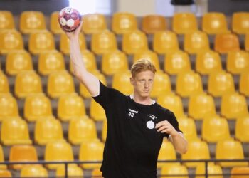 23.07.2020. Kielce. Trening PGE Kielce. Na zdjęciu: Tomasz Gębala . / Wiktor Taszłow / Radio Kielce