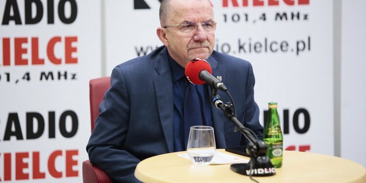 08.03.2020. Radio Kielce. Studio Polityczne. Na zdjęciu: Marek Bogusławski - wicemarszałek województwa świętokrzyskiego / Wiktor Taszłow / Radio Kielce