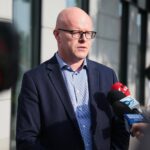 24.09.2020. Kielce. Rozpoczęcie procesu osób oskarżonych o przestępstwa narkotykowe. Na zdjęciu: prokurator  Daniel Prokopowicz z Prokuratury Okręgowej w Kielcach / Wiktor Taszłow / Radio Kielce