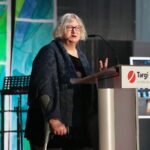 28.09.2020. Kielce. SACROEXPO - XXI Międzynarodowa Wystawa Budownictwa i Wyposażenia Kościołów, Sztuki Sakralnej i Dewocjonaliów. Na zdjęciu: Agnieszka Skąpska / Wiktor Taszłow / Radio Kielce