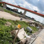 03.09.2020 Bilcza. Kładka dla pieszych nad rozbudowywaną drogą krajową nr 73 / Wiktor Taszłow / Radio Kielce