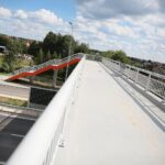 03.09.2020 Bilcza. Kładka dla pieszych nad rozbudowywaną drogą krajową nr 73 / Wiktor Taszłow / Radio Kielce