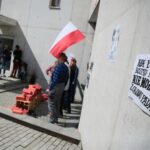 03.09.2020. Kielce. Inscenizacja "Demonstracja uliczna Solidarności" w 40. rocznicę powstania NSZZ Solidarność  / Wiktor Taszłow / Radio Kielce