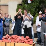 03.09.2020. Kielce. Inscenizacja "Demonstracja uliczna Solidarności" w 40. rocznicę powstania NSZZ Solidarność  / Wiktor Taszłow / Radio Kielce