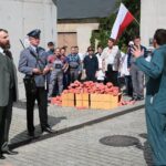 03.09.2020. Kielce. Inscenizacja "Demonstracja uliczna Solidarności" w 40. rocznicę powstania NSZZ Solidarność  / Wiktor Taszłow / Radio Kielce