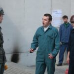 03.09.2020. Kielce. Inscenizacja "Demonstracja uliczna Solidarności" w 40. rocznicę powstania NSZZ Solidarność  / Wiktor Taszłow / Radio Kielce