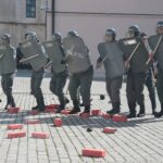 03.09.2020. Kielce. Inscenizacja "Demonstracja uliczna Solidarności" w 40. rocznicę powstania NSZZ Solidarność  / Wiktor Taszłow / Radio Kielce