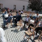 03.09.2020. Kielce. Inscenizacja "Demonstracja uliczna Solidarności" w 40. rocznicę powstania NSZZ Solidarność  / Wiktor Taszłow / Radio Kielce