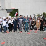 03.09.2020. Kielce. Inscenizacja "Demonstracja uliczna Solidarności" w 40. rocznicę powstania NSZZ Solidarność  / Wiktor Taszłow / Radio Kielce