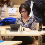 07.09.2020. Kielce. Sesja Sejmiku Województwa Świętokrzyskiego. Na zdjęciu: Agata Bińkowska - radna sejmiku województwa świętokrzyskiego / Wiktor Taszłow / Radio Kielce