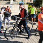 12.09.2020. Kielce. Pielgrzymka rowerowa na Święty Krzyż z biskupem. Na zdjęciu (w środku): ks. bp Marian Florczyk / Wiktor Taszłow / Radio Kielce