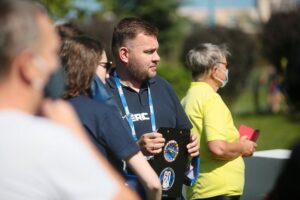 1209.2020. Kielce. European Rover Challenge. Na zdjęciu (w środku): Łukasz Wilczyński - prezes European Space Foundation i główny organizator ERC / Wiktor Taszłow / Radio Kielce