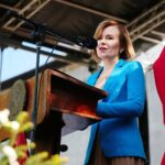 14.09.2020. Święty Krzyż. Uroczystości odpustowe. Na zdjęciu: poseł Anna Krupka - wiceminister sportu / Wiktor Taszłow / Radio Kielce