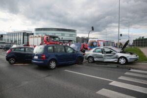 17.09.2020. Kielce. Wypadek na Alei Solidarności / Wiktor Taszłow / Radio Kielce