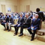 17.09.2020. Kielce. Gala Lodołamaczy. Na zdjęciu (od prawej): Andrzej Michalski - dyrektor świętokrzyskiego oddziału PFRON, Zbigniew Koniusz - wojewoda świętokrzyski, Krzysztof Słoń - senator / Wiktor Taszłow / Radio Kielce