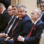 17.09.2020. Kielce. Gala Lodołamaczy. Na zdjęciu (od prawej): Rafał Nowak - wicewojewoda świętokrzyski, Andrzej Pruś - przewodniczący Sejmiku Województwa Świętokrzyskiego, Stanisław Kruczek - radny sejmiki województwa podkarpackiego, Sebastian Trojak - członek zarządu województwa lubelskiego / Wiktor Taszłow / Radio Kielce