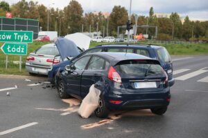 17.09.2020. Kielce. Wypadek na Alei Solidarności / Wiktor Taszłow / Radio Kielce