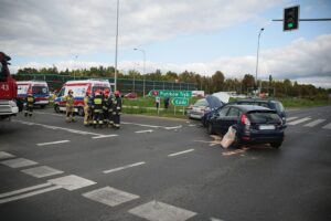 17.09.2020. Kielce. Wypadek na Alei Solidarności / Wiktor Taszłow / Radio Kielce