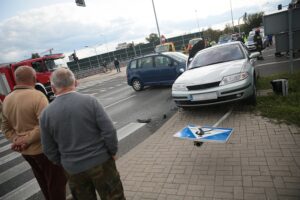 17.09.2020. Kielce. Wypadek na Alei Solidarności / Wiktor Taszłow / Radio Kielce